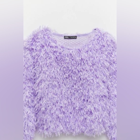 Zara Purple Feather Effect Sweatshirt Top
Size L new without tags lavander - Picture 4 of 6
